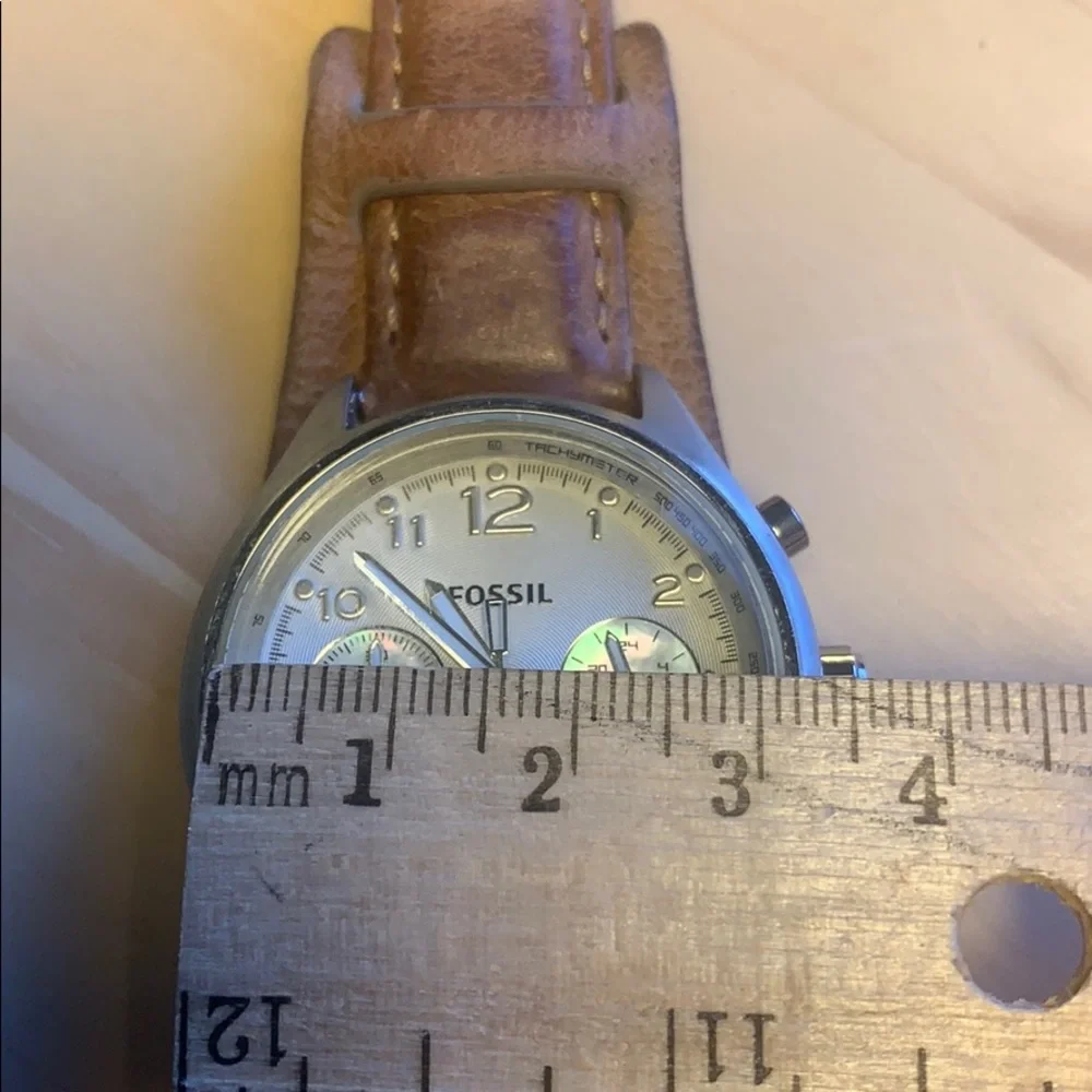 Fossil CH-2794 Chronograph watch w/orig. leather